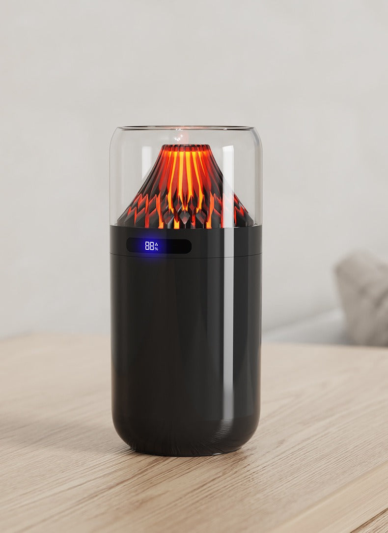 Volcano USB Humidifier Compact Battery-Powered Digital Display Car Aromatherapy Charging Air Moisturizing Humidifier - Gadgio
