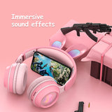 Rabbit Ear Headphones Wireless Luminous Extendable Wheat Headphones - Gadgio