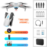 4K Dual Camera Remote Control Three-sided Obstacle Avoidance Drone - Gadgio