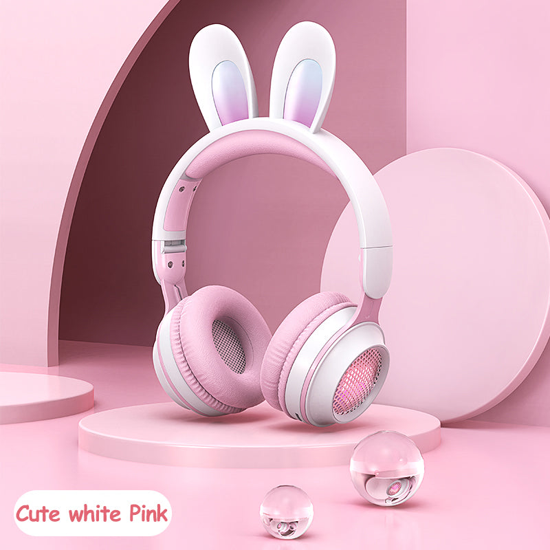 Rabbit Ear Headphones Wireless Luminous Extendable Wheat Headphones - Gadgio