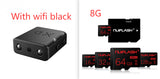 Small 1080P Full HD camcorder with infrared night vision, compact design, motion detection, and mini video recording capabilities.