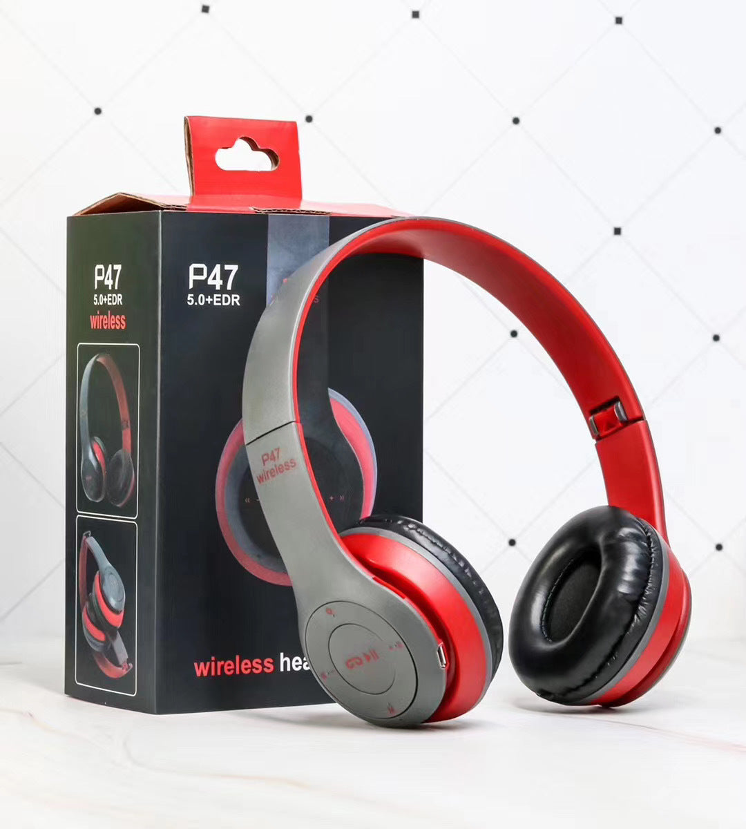 Wireless Headset Foldable Stereo Bass Bluetooth Headphones Kid Girl Helmet Gift,with Mic USB Bluetooth 5.0 Adaptor For TV Gaming - Gadgio