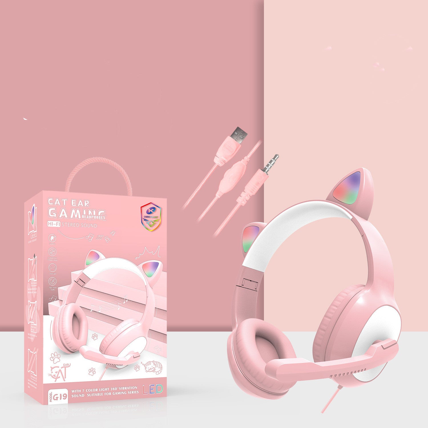 Headphones Wired Gaming Headset G19 - Gadgio