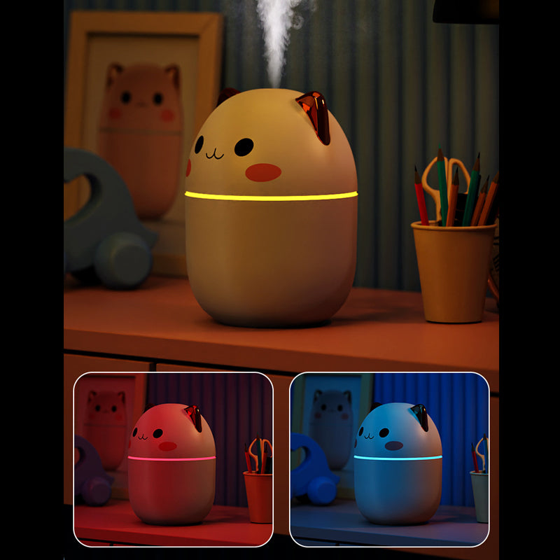 Air Humidifier Cute Cat Ultra-Silent USB Office Household Bedroom Car Aromatherapy Air Purifier With Led Cool Mist Spray - Gadgio