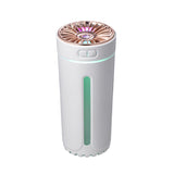 Wireless Air Humidifier Colorful Lights Mute Ultrasonic USB Fogger Diffuser Purifier 800mAh Rechargeabl Cool Mist Maker For Car - Gadgio