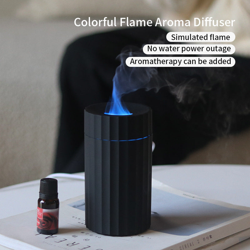 Car Diffuser Humidifier Auto Air Purifier Air Freshener With Flame LED Light For Car Aroma Aromatherapy Diffuser - Gadgio