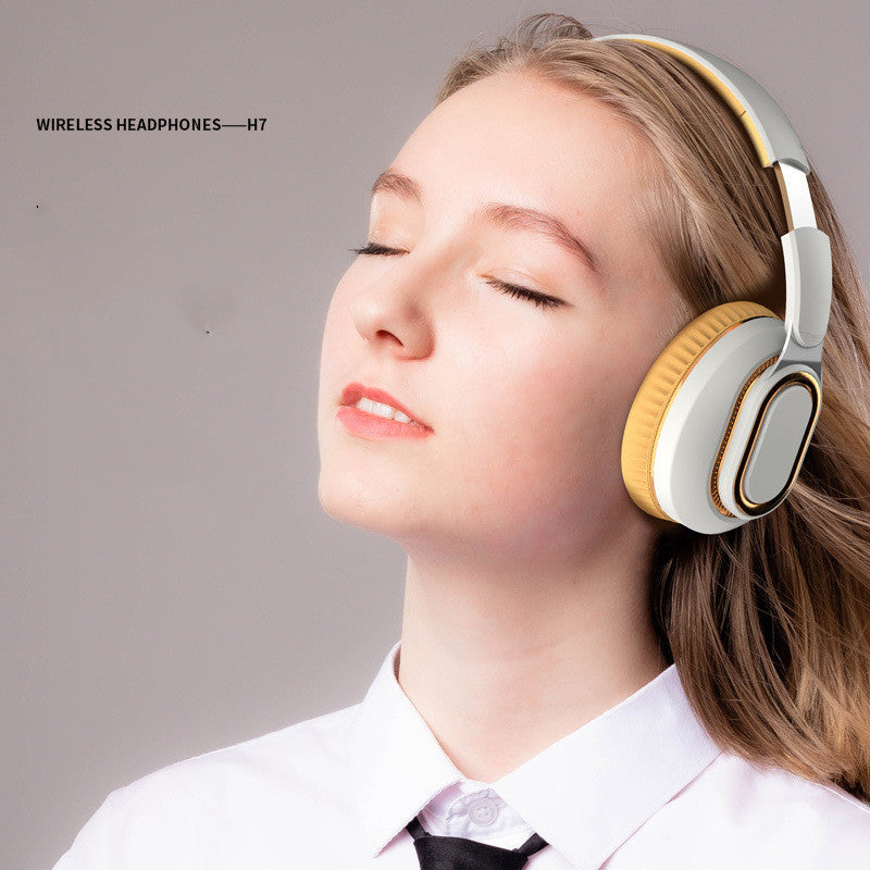H7 Bluetooth Headset Wireless Card Folding Subwoofer Type-c Gaming Sports Headphones - Gadgio