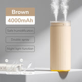 Small Humidifiers 500ml Desk Humidifier Night Light Function Quiet Operation Electric Aroma Diffuser Air Car Humidifier - Gadgio
