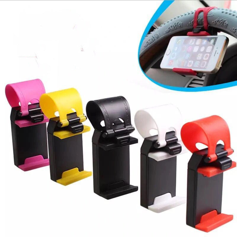 Car Supplies Multifunctional Car Phone Holder Steering Wheel Hanging Button Mobile Phone Holder Of Cars Navigation Phone Holder - Gadgio