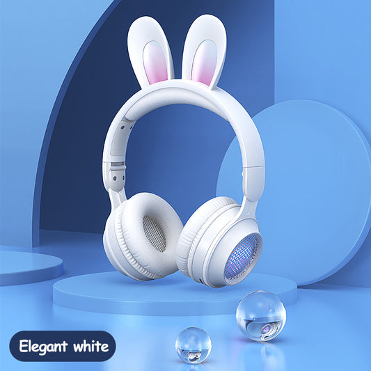 Rabbit Ear Headphones Wireless Luminous Extendable Wheat Headphones - Gadgio