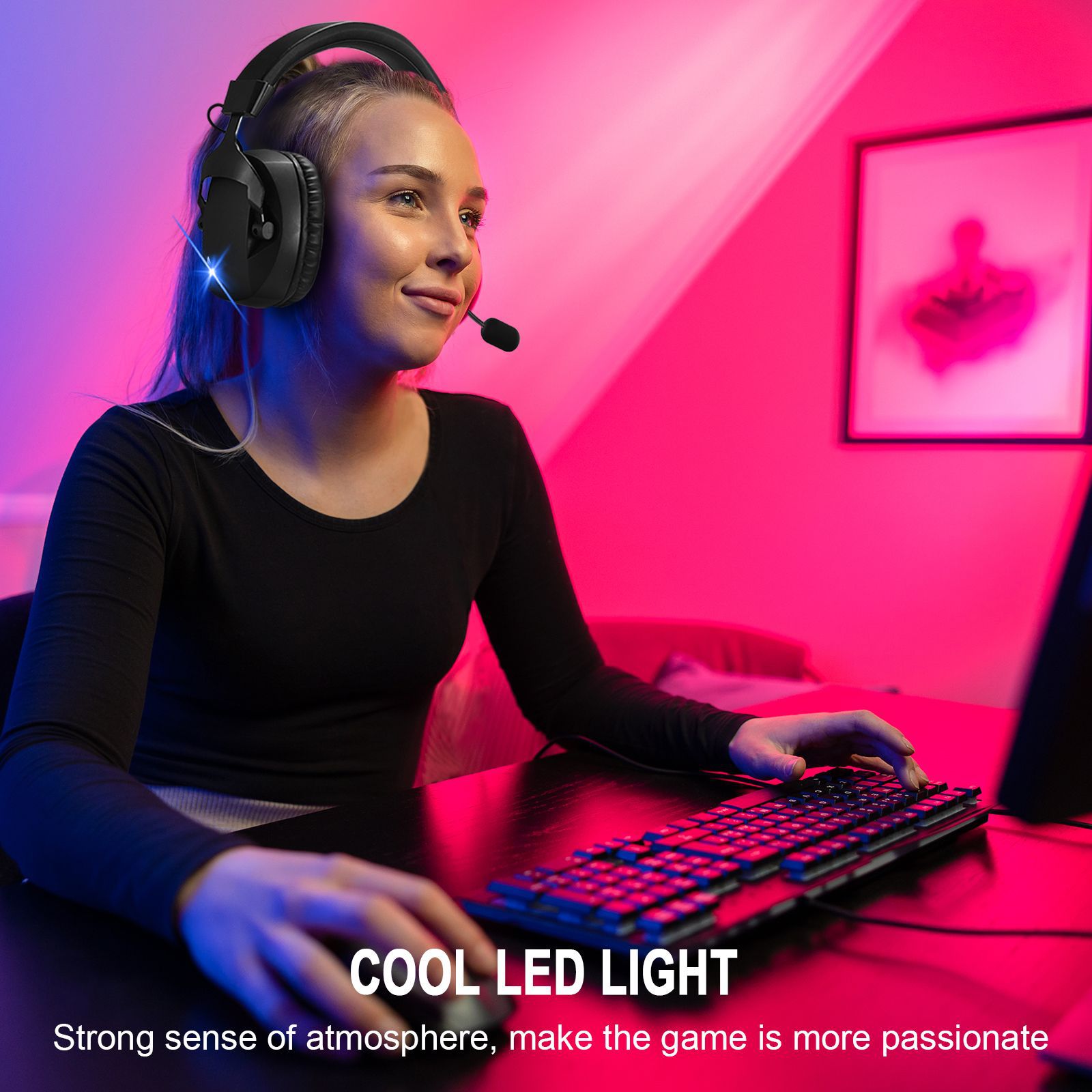Cross-Border Over-Ear Bluetooth Headphones With Wireless Microphone - 2.4G Dual-Mode, Specialized For E-Sports, Gaming PCs & PS5 - Gadgio
