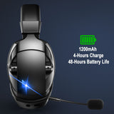 Cross-Border Over-Ear Bluetooth Headphones With Wireless Microphone  2.4G Dual-Mode, For E-Sports, Gaming PCs & PS5 - Gadgio