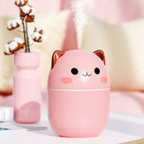 Air Humidifier Cute Cat Ultra-Silent USB Office Household Bedroom Car Aromatherapy Air Purifier With Led Cool Mist Spray - Gadgio
