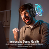 Cross-Border Over-Ear Bluetooth Headphones With Wireless Microphone - 2.4G Dual-Mode, Specialized For E-Sports, Gaming PCs & PS5 - Gadgio