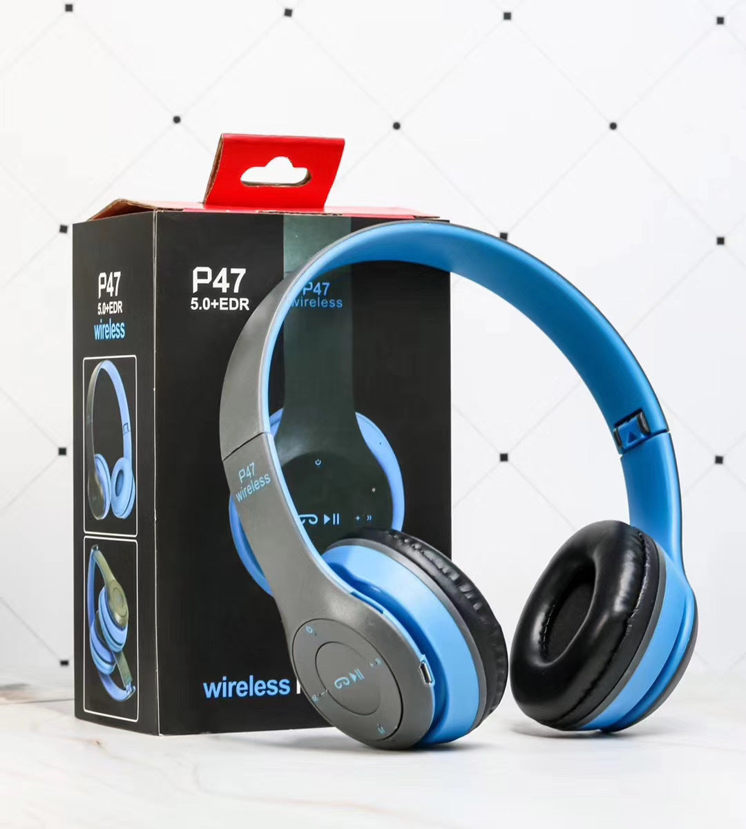 Wireless Headset Foldable Stereo Bass Bluetooth Headphones Kid Girl Helmet Gift,with Mic USB Bluetooth 5.0 Adaptor For TV Gaming - Gadgio