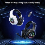 Wireless Gaming Headset Wearing Bluetooth 24g Headset RGB Luminous Headphones - Gadgio