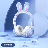 Rabbit Ear Headphones Wireless Luminous Extendable Wheat Headphones - Gadgio
