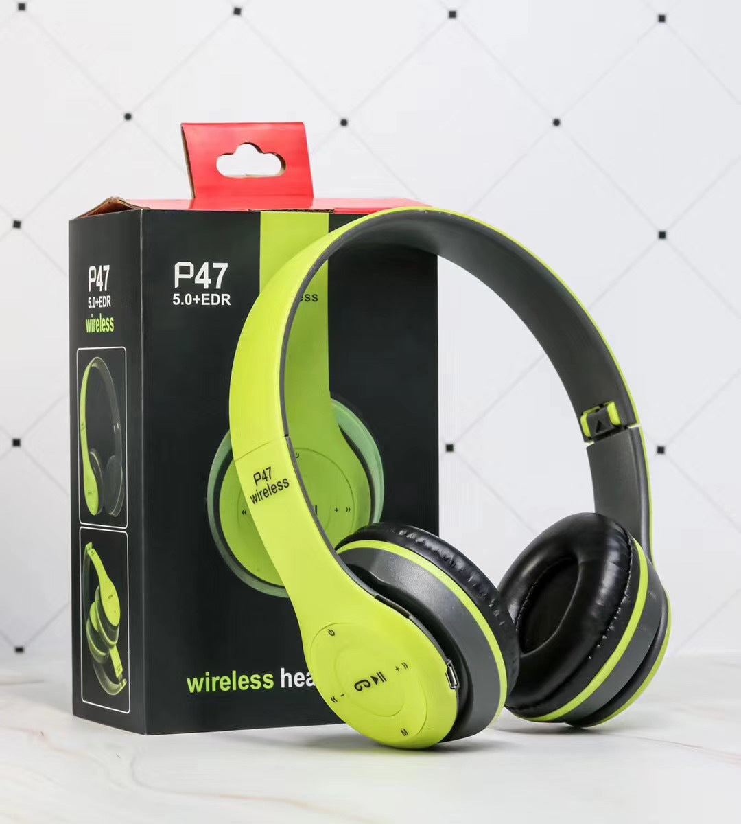 Wireless Headset Foldable Stereo Bass Bluetooth Headphones Kid Girl Helmet Gift,with Mic USB Bluetooth 5.0 Adaptor For TV Gaming - Gadgio