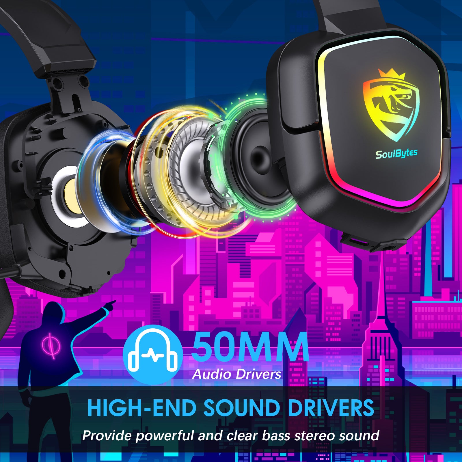 Over-ear Wired Esports Gaming Headphones - Gadgio