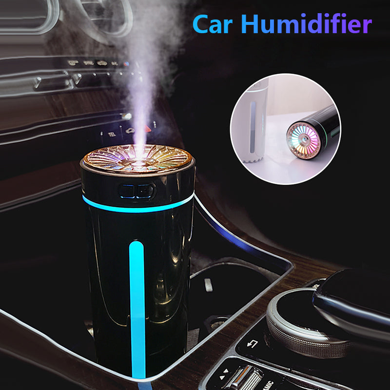 Wireless Air Humidifier Colorful Lights Mute Ultrasonic USB Fogger Diffuser Purifier 800mAh Rechargeabl Cool Mist Maker For Car - Gadgio