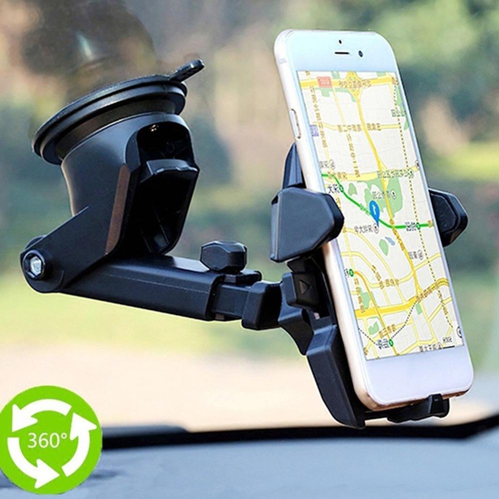 Windshield Car Phone Holder Universal in Car Cellphone Holder Stand Adjustable Phone Suction Cup Holder Car Mount Phone Stand - Gadgio